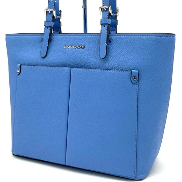 Michael Kors Jet Set Medium Pocket Tote Bag South Pacific Blue - Picture 1 of 12